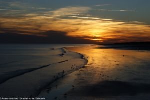 coucher de soleil saint jean de monts vu de l'estacade