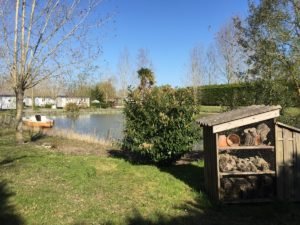 Hôtel pour insectes étang Jardin du marais